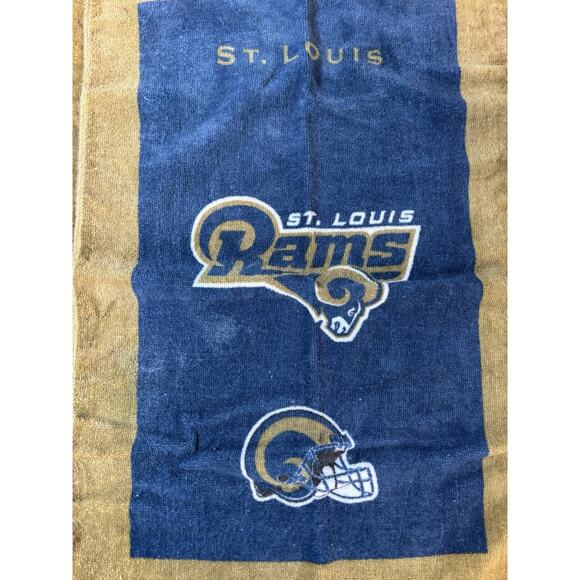Vintage St Louis Rams Hand Towels Blue Gold Man Cave 100% Cotton - Picture 3 of 6